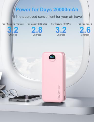Portable Charger Power Bank 20000mAh PD20W w