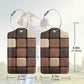 2 Pack Luggage Tags for suitcases Wood Blocks Walnut TSA Approved Label Luggage Tag Baggage Tag Leather Stainless Steel Loop Label Tag for Men Women Travel Bag Suitcase (2 Count)
