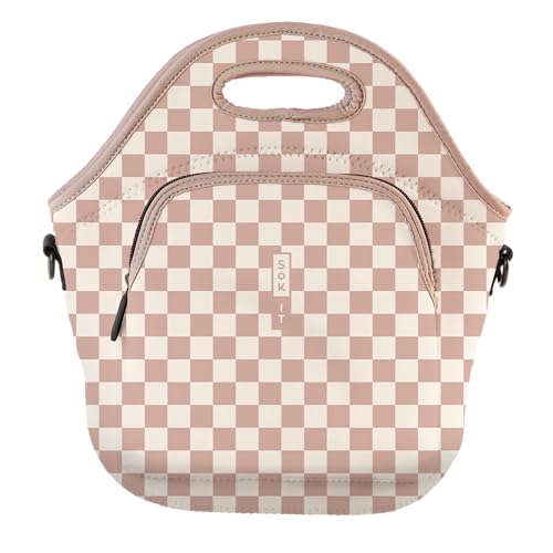 LunchTote Zippered Bag Insulated Neoprene Caddy (Picnic in Paris / X-Large 6.5 Quart Lunch Tote)
