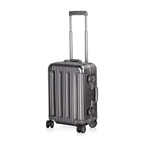 All Aluminum Carry On Luggage with TSA Locks Fashion Cool Metal Hard Shell Spinner Suitcase