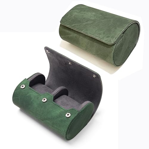 Longjet Watch Roll Travel Case for Men Portable Watches Organizer Box