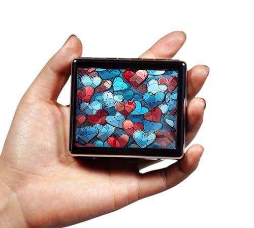 Silver Vintage Pill Box 7 Day Metal Pill Box with Mirror and 8 Compartments Cute Travel Pill Organizer for Purse (8 Count)