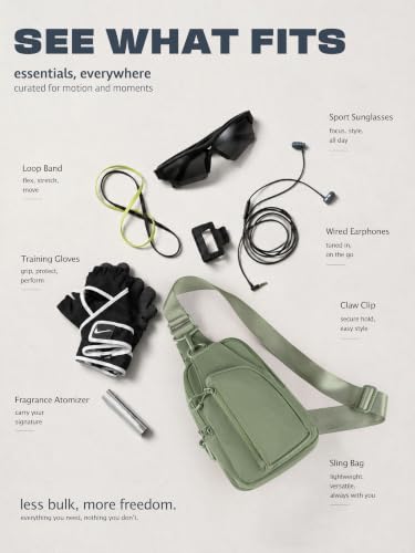Sling Bag with Adjustable Straps Crossbody Chest Bag Lightweight Small Backpack for Casual Outdoor Traveling Hiking
