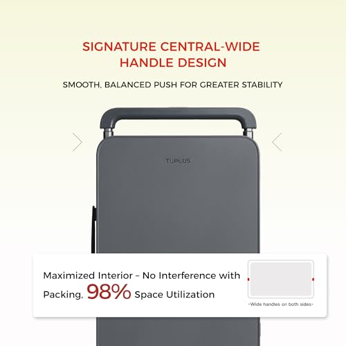 Balance 20" Wide Handle Suitcase Hardside Zipperless Luggage Grey