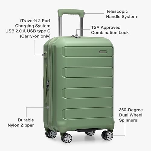Pagosa Hardshell Expandable Luggage with Spinner Wheels