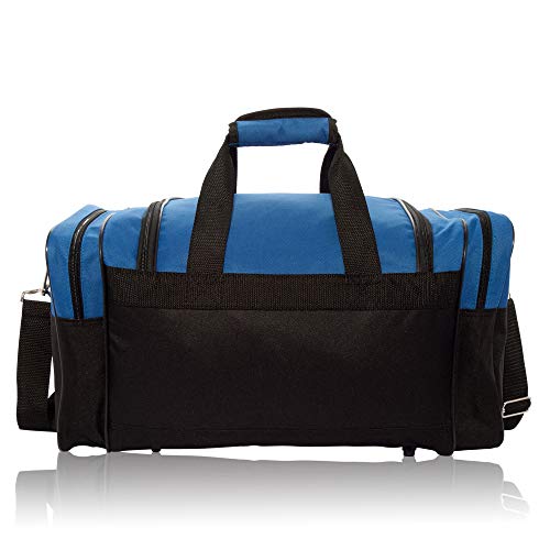 Blank Duffle Bag Duffel Bag in Black and Royal Gym Bag