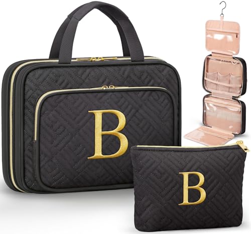 Personalized Hanging Toiletry Bag Travel Makeup & Cosmetic Bag Organizer (2 Count)