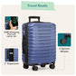 Boren Expandable Hardside Rugged Travel Luggage with 8 Spinner Wheels (3 Piece)
