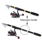 Fishing Rod Combos with Telescopic Fishing Pole Spinning Reels Fishing Carrier Bag for Travel Saltwater Freshwater Fishing