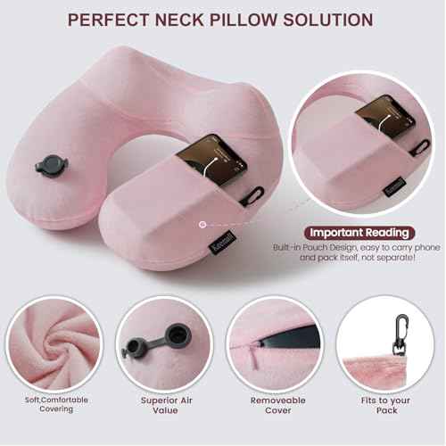 Inflatable Travel Neck & Shoulder Pillow for Airplanes&Long Trips
