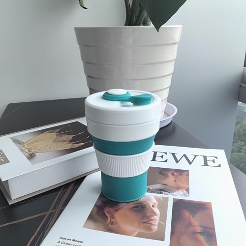 Silicone Collapsible Travel Mug Green 15oz