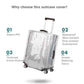 3-Piece Set (20/24/28 Inch) Clear Suitcase Cover (Gray Trim) (3 Count)