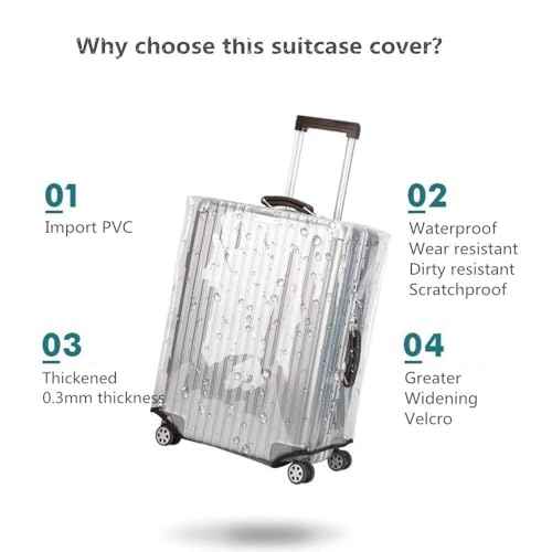 30 Inch PVC Clear Suitcase Cover