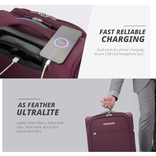 Underseat Carry On Luggage with Wheels