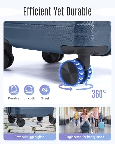 Luggage Sets 3 Pcs Suitcase with Wheels (3 Count)