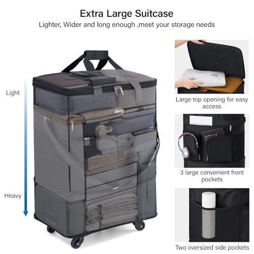 Expandable Collapsible Luggage with Wheels