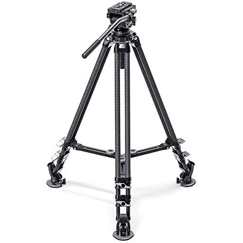 LVC 193C Carbon Fiber Twin Leg Video Tripod+BV