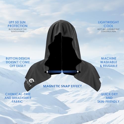 3 Pack Cooling Hoodie Towels for Neck and Face (3 Count)
