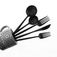20-Piece 18/10 Stainless Steel Flatware Silverware, Luxury Dinnerware Set Travel Cutlery Tableware Include Knife Fork Spoon Service for 4,Healthy & Eco-Friendly Dishwasher Safe (Black Matte) (4 Count)