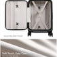 Top Opening Expandable Carry On Suitcase