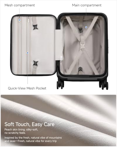 Top Opening Expandable Carry On Suitcase