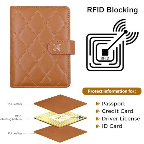 Premium Leather Passport Holder Covers Case