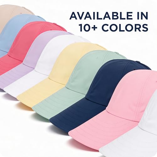 Womens Sunblocker UPF 50 Wide Brim Ponytail Sun Hat