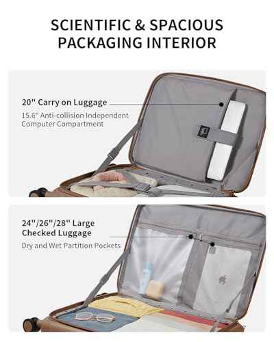 Expandable Top Opening Luggage Sets 2 Piece with Spinner Wheel (2 Count)