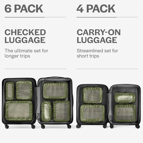 Compression Packing Cubes for Travel (6 Count)