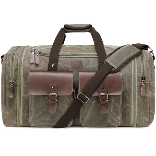 Waxed Canvas Duffle Bag for Men