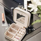 Travel Jewelry Organizer Boxes for Women Small Portable Necklace Earrings Bracelet Rings Travel Case Best Friend Birthday Gifts for Women Trendy
