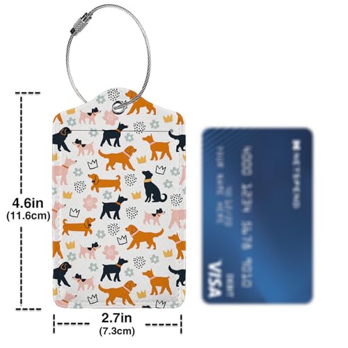 Cartoon Dogs Luggage Tags for Suitcases (2 Count)