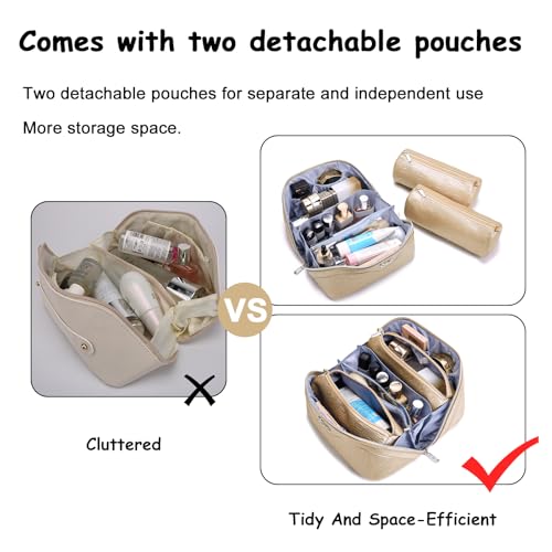 Travel Makeup Bag Cosmetic Bags for Women (3 Count)
