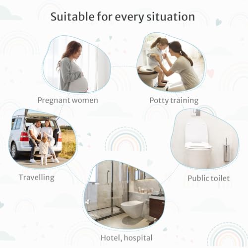 30 Pcs Toilet Seat Covers Disposable for Toddlers & Adults (30 Count)