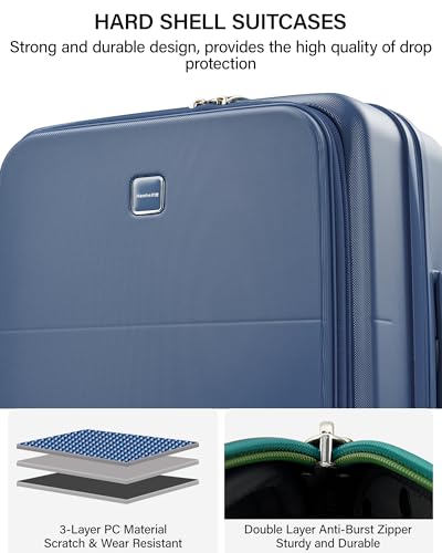 20 Inch Expandable Carry On Luggage 22x14x9 Airline Approved