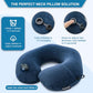 Inflatable Neck & Shoulder Travel Pillow for Airplane Naps