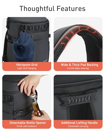 38 Cans Backpack Cooler with 2 Insulated Compartments (38 Count)