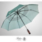 Folding Umbrella Real Wood Handle Walnuts Alpine Green