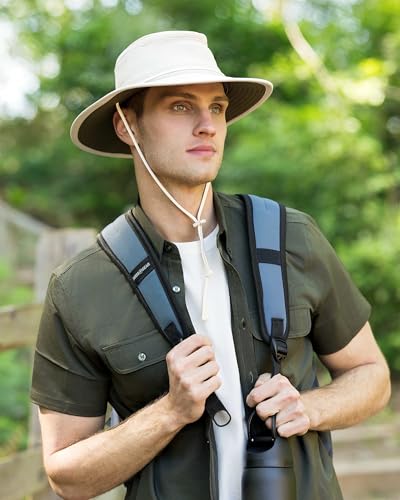 Cimarron Safari Sun Hat with Wide Brim for Outdoor Fishing Hiking Beige
