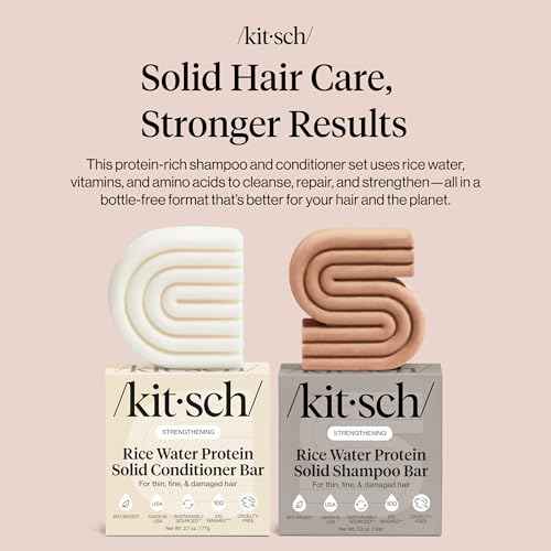 Rice Water Solid Shampoo and Conditioner Set for Hair Growth (5.9 Ounce)