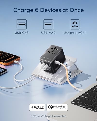 70W GaN Universal Travel Adapter