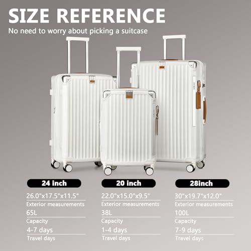 3 Piece Set Hardside Expandable Luggage with USB Charging Port and Cup Holder (3 Count)