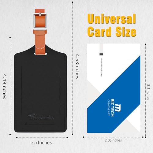 2 Pack Luggage Tags for Suitcases Airplane Travel Essentials (2 Count)