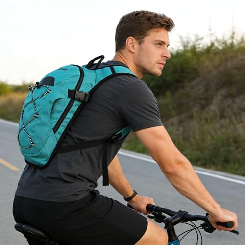 Lightweight Hydration Backpack with 2L Water Bladder Water Backpack Hydration Pack for Cycling Running Biking Hiking Backpack Green
