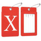 2 Pack Initial Luggage Tags for Suitcases Airplane Travel Essentials (2 Count)