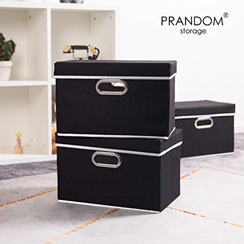 Foldable Storage Box with Lid [3 (3 Count)