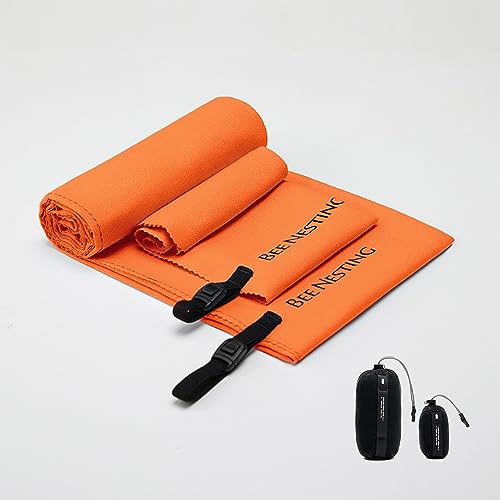 Ultralight Quick Dry Towels in XLarge & Small Sizes with Compact Packable Pocket Microfiber Towel for Backpacking Travel Beach Hiking Swimming Sports & Yoga