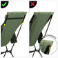 2 Pack High Back Camping Chair for Adults (2 Count)