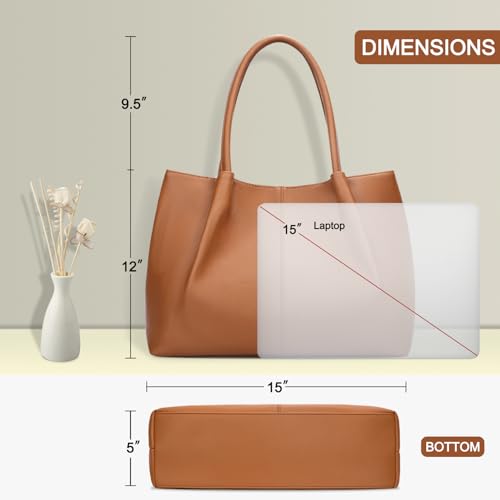 Tote Bag for Women Vegan Leather Shoulder Purse Trendy Travel Bag