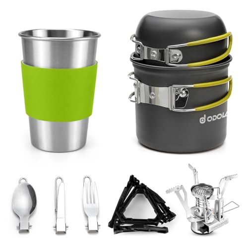 Camping Cookware Stove Set with 1.2L